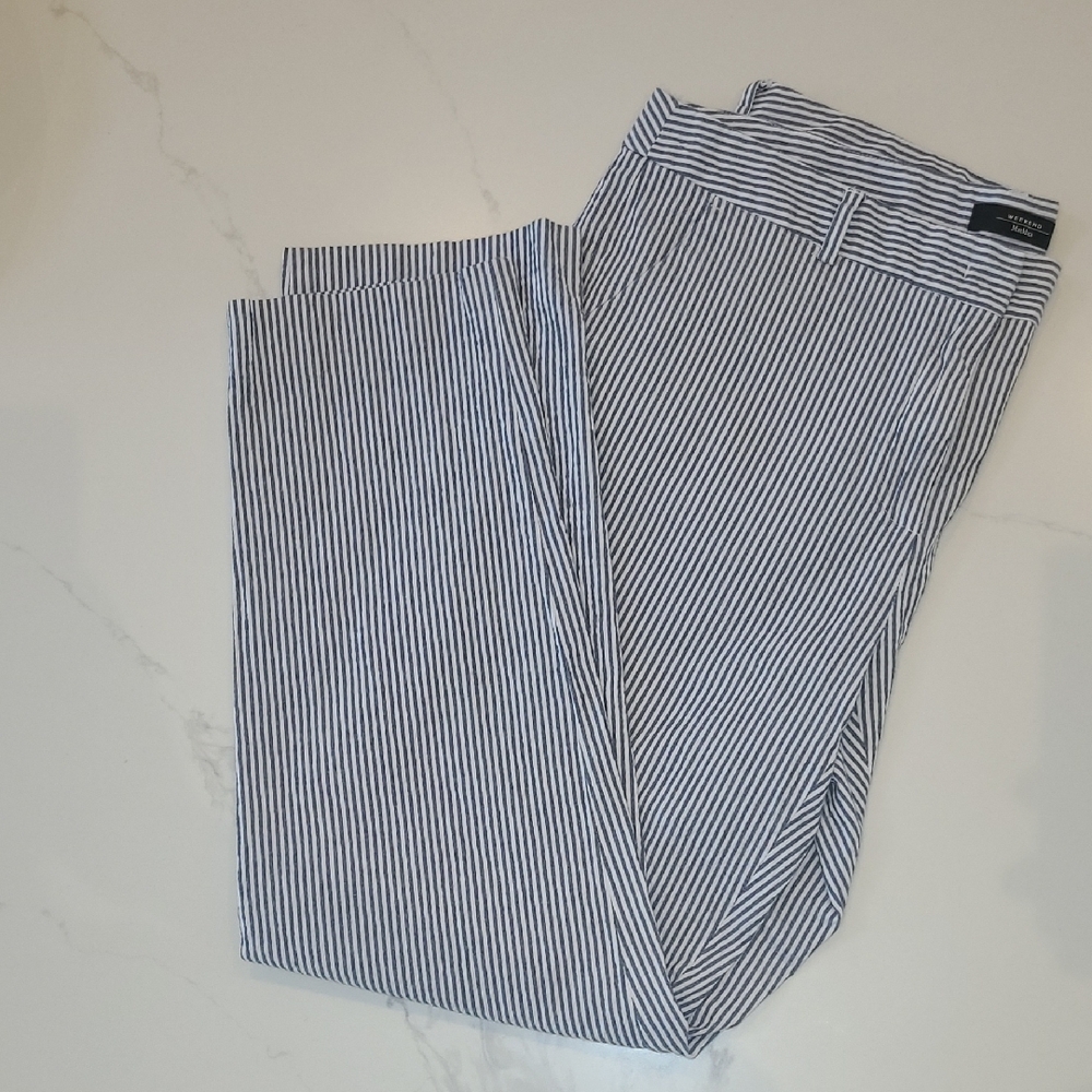 MaxMara Weekend Blue and White Striped Top